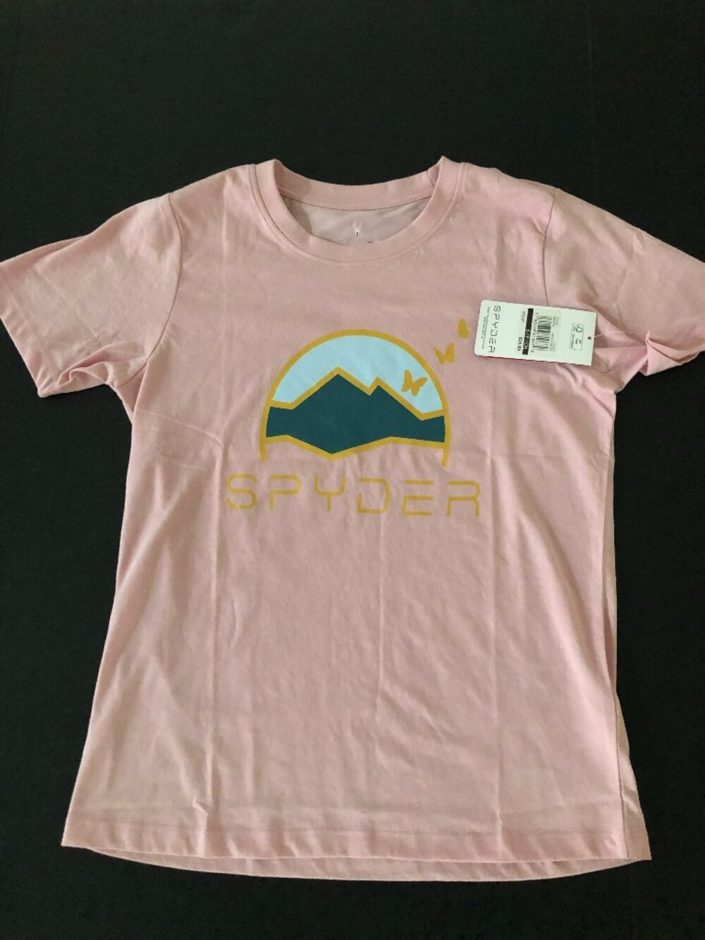 Spyder Simple Sunset Graphic Short Sleeve Tee T-Shirt Size Small